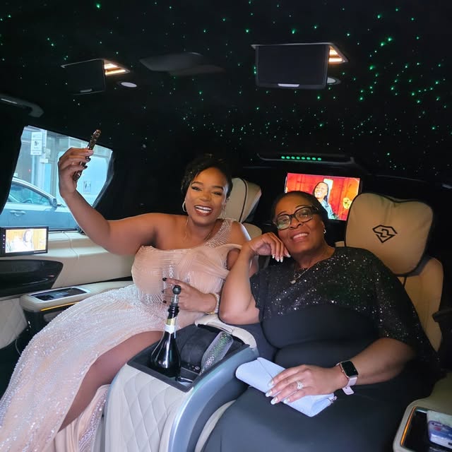Two passengers enjoying an occasion beneath the Layana starlight ceiling